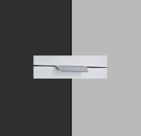 Rauch Aditio Metallic Grey Carcase with Silk Grey Glass Front and Chrome Color Handle No2 AA57R
