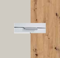 Rauch Aditio Silk Grey Carcase with Aritsan Oak Front and Chrome Color Handle No2 AD66R