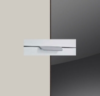 Rauch Aditio Silk Grey Carcase with Basalt Glass Front and Aluminium Color Handle No2 AA51L