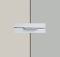 Rauch Aditio Silk Grey Carcase with Silk Grey Glass Front and Aluminium Color Handle No2 AA59L