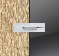 Rauch Aditio Sonoma Oak Carcase with Basalt Glass Front and Chrome Color Handle No2 A591R