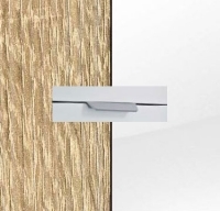 Rauch Aditio Sonoma Oak Carcase with White Glass Front and Chrome Color Handle No2 A590R