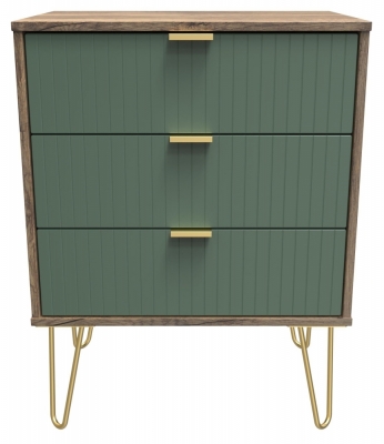 Labrador Front and Vintage Oak Base Unit with Gold Hair Pin Style Metal Legs