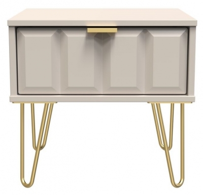 Kaschmir Front and Kaschmir Matt Base Unit with Gold Hair Pin Style Metal Legs