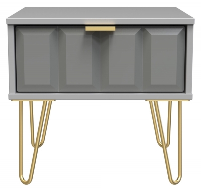 Shadow Matt Front and Grey Matt Base Unit with Gold Hair Pin Style Metal Legs