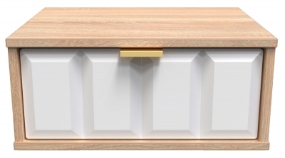 White Matt Front and Bardolino Oak Base Unit