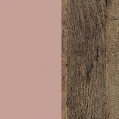 Kobe Pink Front with Vintage Oak Base