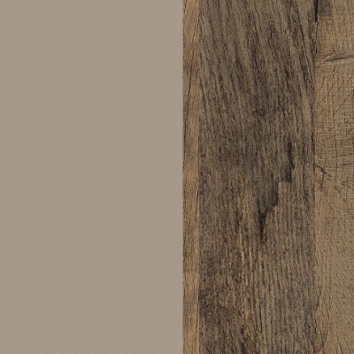 Mushroom Front with Vintage Oak Base