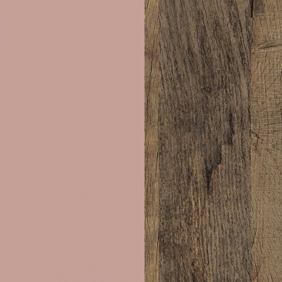 Kobe Pink Front with Vintage Oak Base