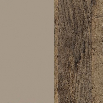 Mushroom Front with Vintage Oak Base