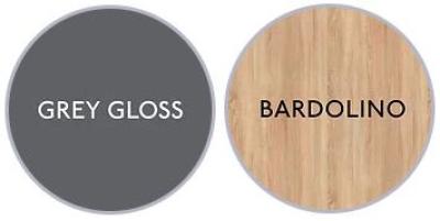 Grey Gloss Front and Bardolino Effect Base Unit
