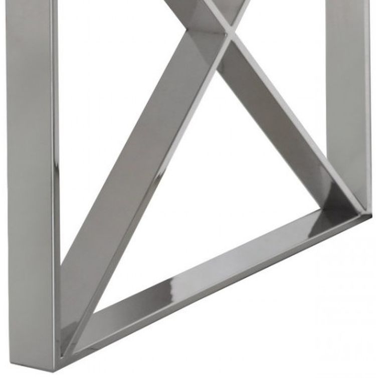 Product photograph of Zenith Glass And Chrome End Table from Choice Furniture Superstore.