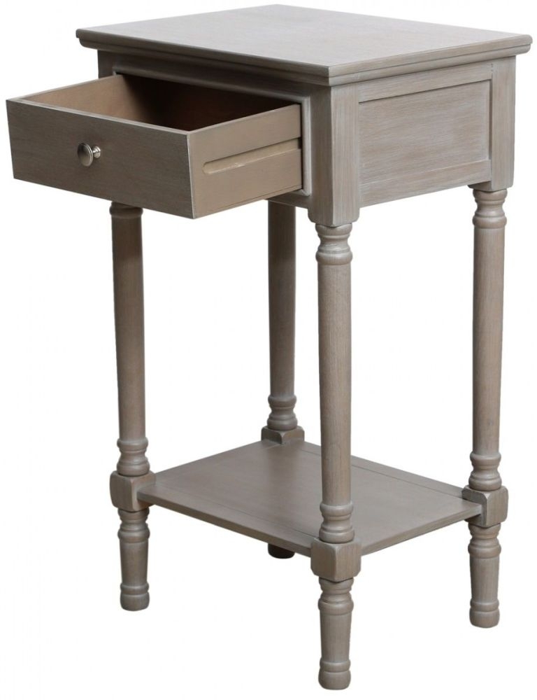 Product photograph of Delta Taupe Large Telephone Table from Choice Furniture Superstore.