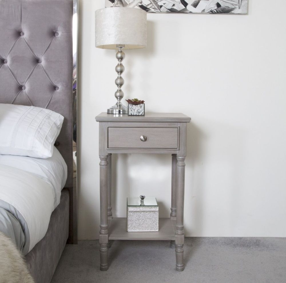 Product photograph of Delta Taupe Large Telephone Table from Choice Furniture Superstore.