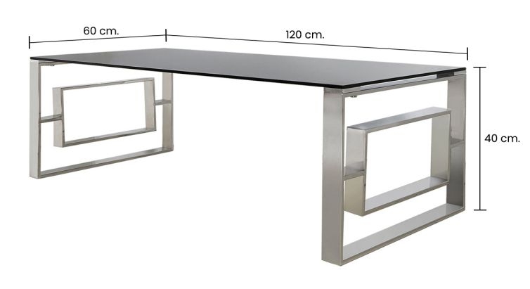 Product photograph of Apex Glass And Chrome Coffee Table from Choice Furniture Superstore.