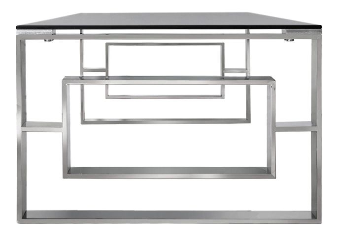 Product photograph of Apex Glass And Chrome Coffee Table from Choice Furniture Superstore.