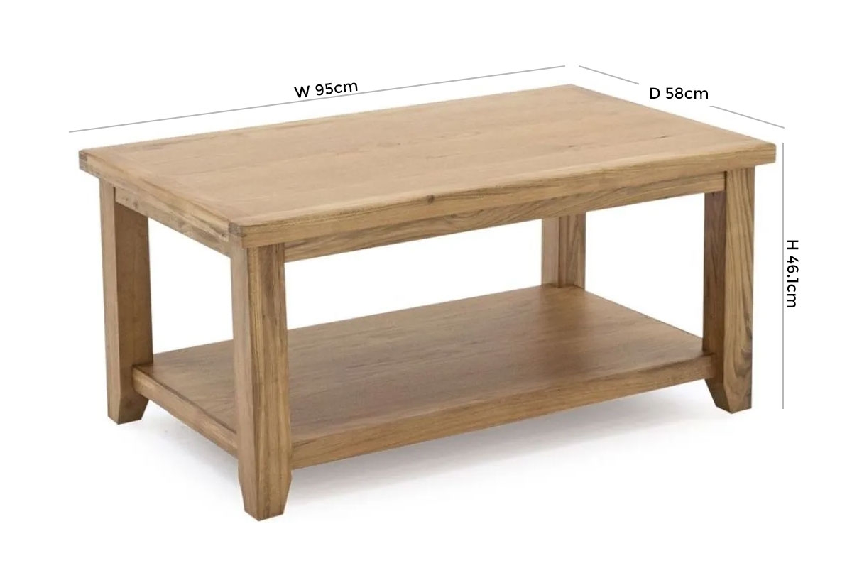 Product photograph of Vida Living Ramore Oak Coffee Table from Choice Furniture Superstore.