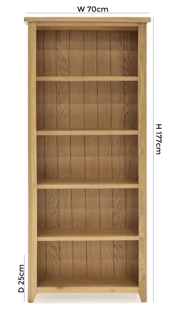 Product photograph of Vida Living Ramore Oak Tall Large Bookcase from Choice Furniture Superstore.