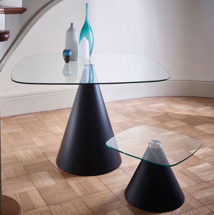 Product photograph of Oscar White Marble 2 Seater Square Dining Table With Black Cone Base from Choice Furniture Superstore.