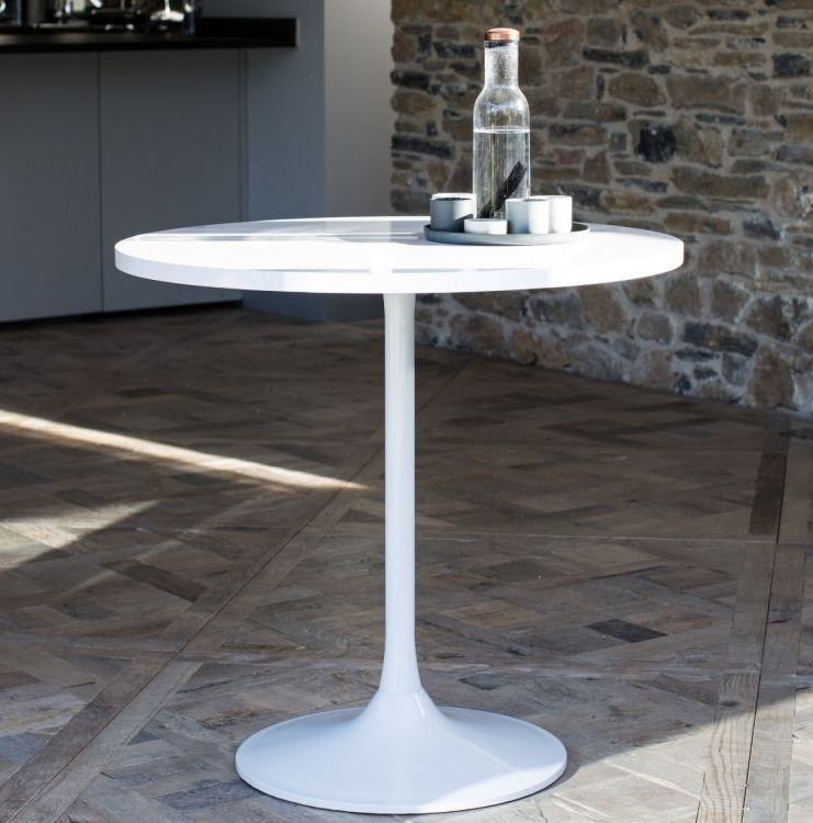 Product photograph of Gillmore Space Swan 80cm Round Small Dining Table - 2 Seater from Choice Furniture Superstore.