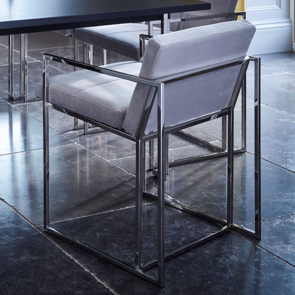Product photograph of Federico Mushroom Velvet Chair With Black Metal Frame from Choice Furniture Superstore.