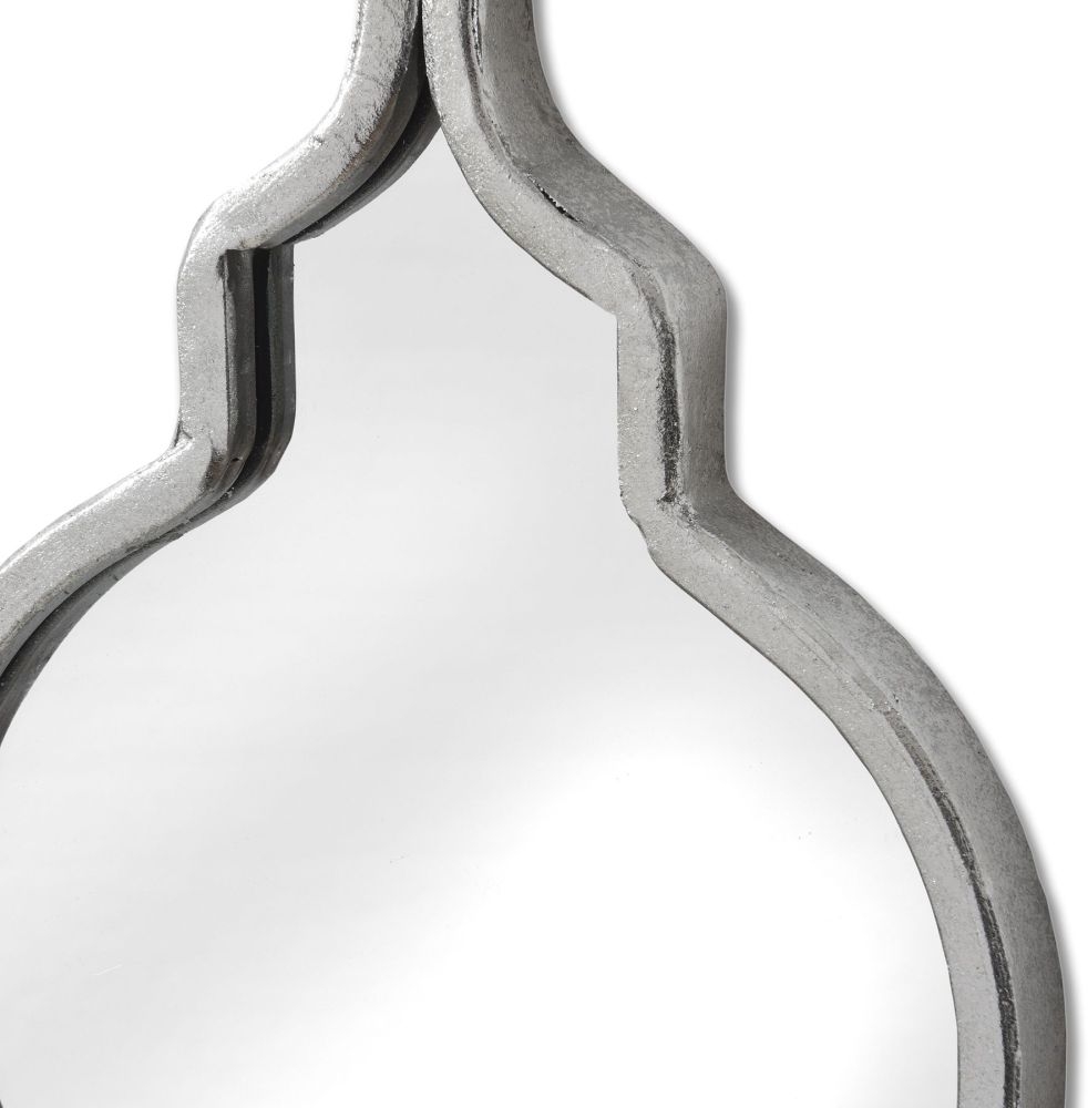 Product photograph of Hill Interiors Silver Quarterfoil Mirror from Choice Furniture Superstore.