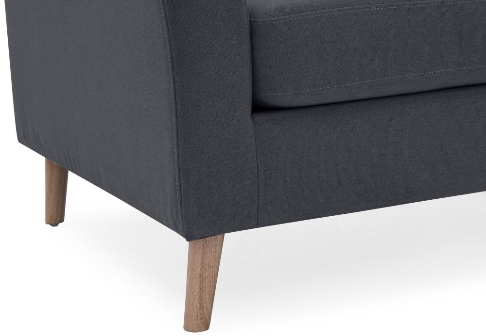 Product photograph of Vida Living Olten Charcoal Fabric Armchair from Choice Furniture Superstore.