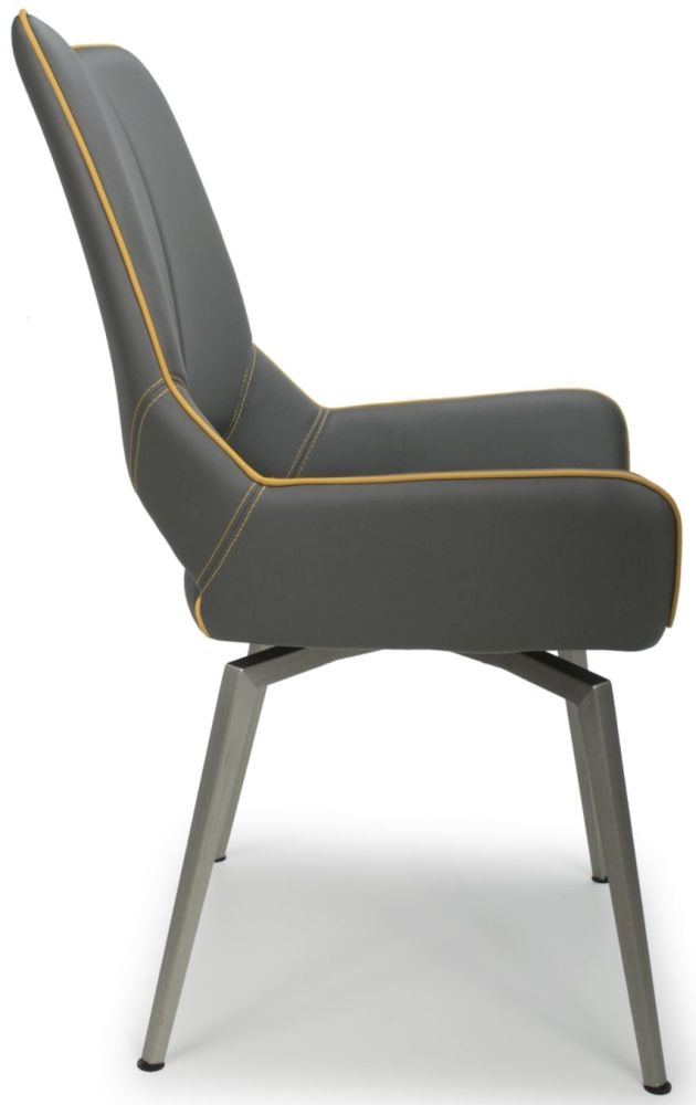 Product photograph of Mako Swivel Dining Chair Sold In Pairs from Choice Furniture Superstore.