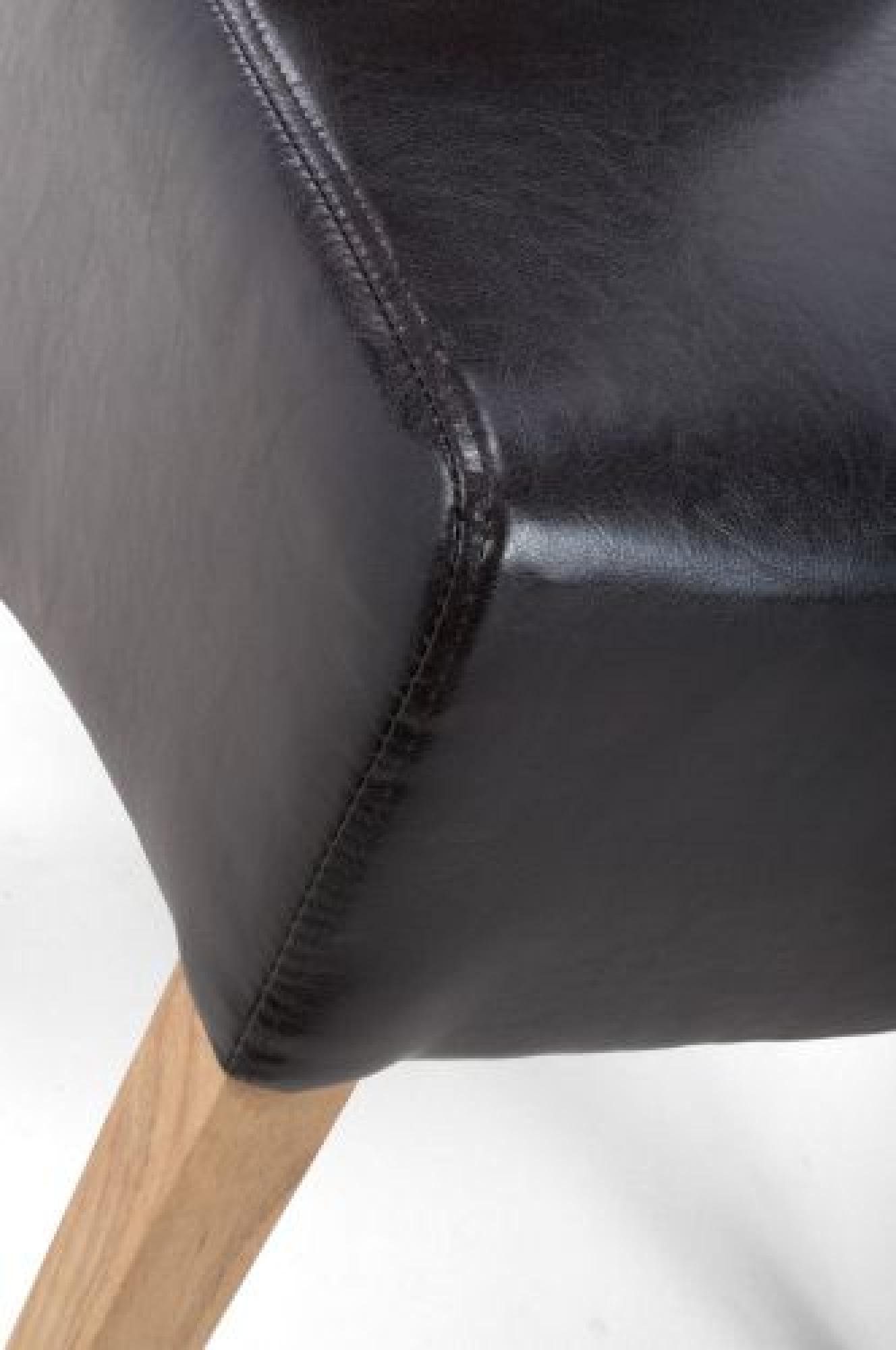 Product photograph of Set Of 2 Krista Bonded Black Leather Roll Back Dining Chair from Choice Furniture Superstore.