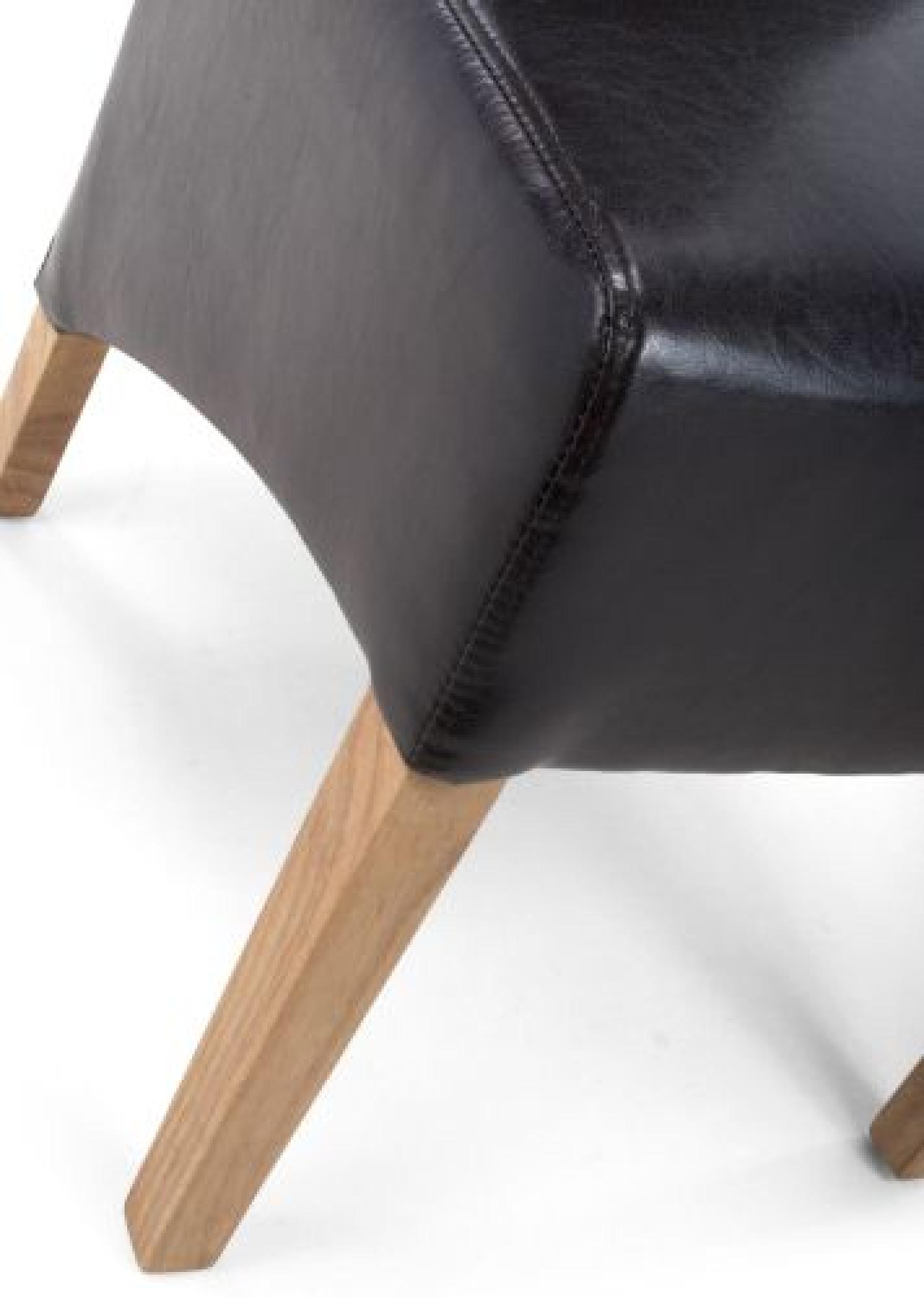 Product photograph of Set Of 2 Krista Bonded Black Leather Roll Back Dining Chair from Choice Furniture Superstore.