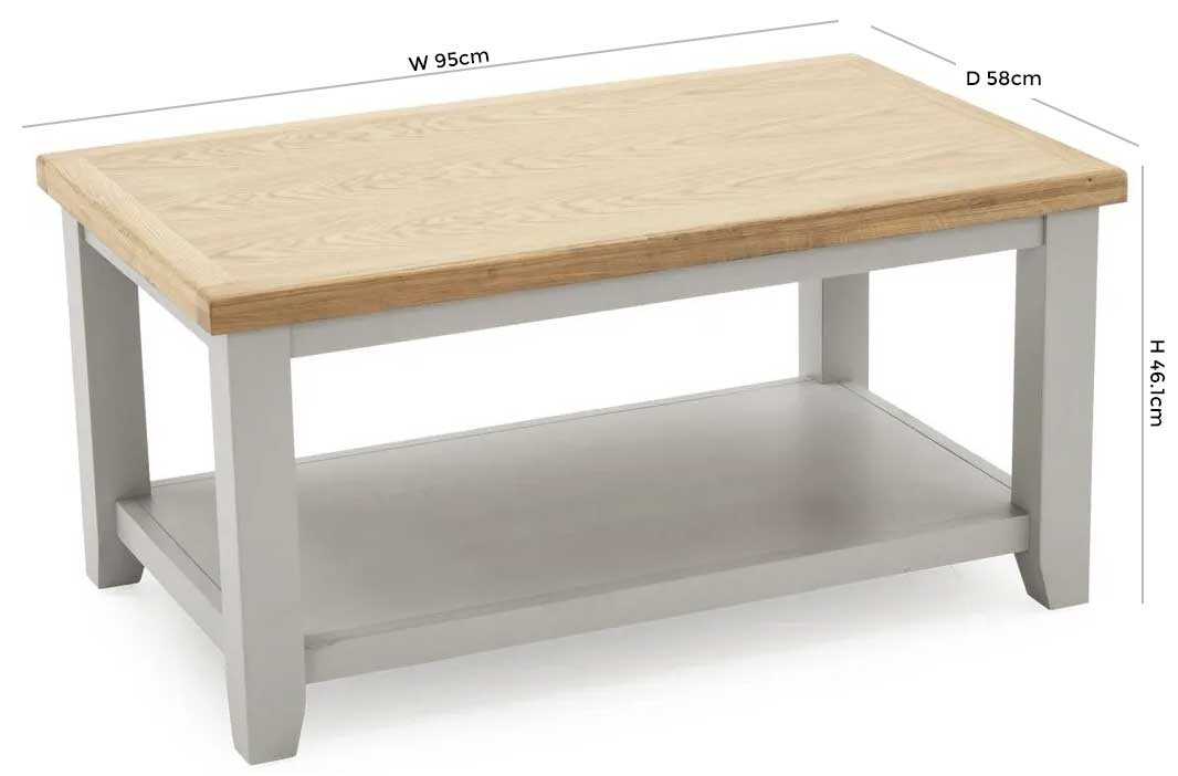 Product photograph of Vida Living Ferndale Grey Painted Coffee Table from Choice Furniture Superstore.