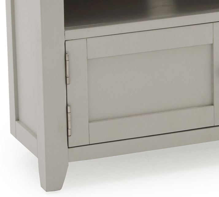 Product photograph of Vida Living Ferndale Grey Painted Corner Tv Unit from Choice Furniture Superstore.