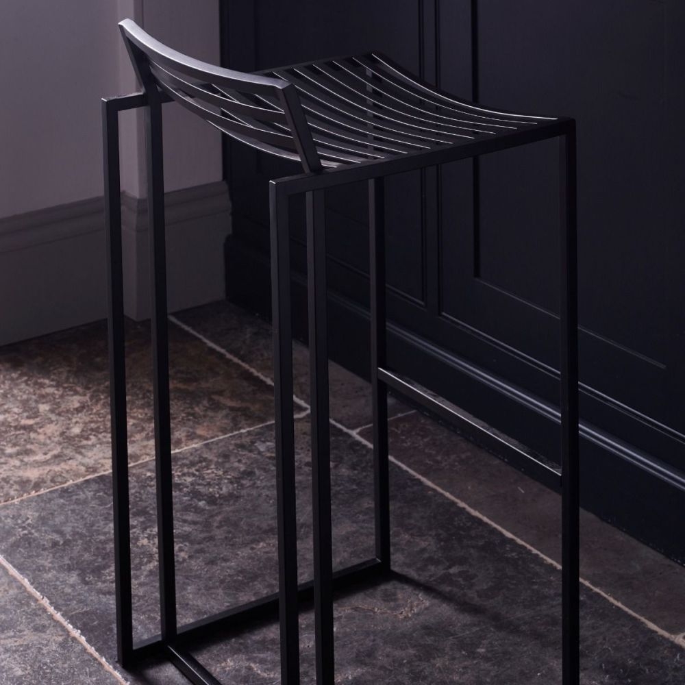 Product photograph of Gillmore Space Federico Bar Stool With Black Metal Frame from Choice Furniture Superstore.