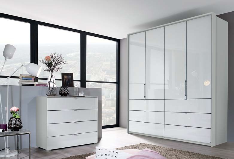 Product photograph of Rauch Erimo Glass Folding Wardrobe - Variation Available from Choice Furniture Superstore.