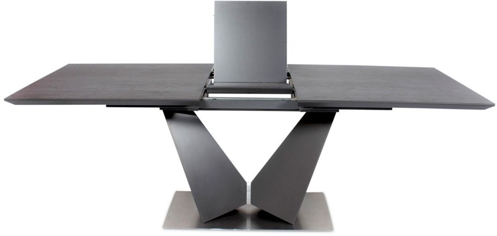 Product photograph of Joyce Grey Ceramic 6 Seater Butterfly Extending Dining Table from Choice Furniture Superstore.