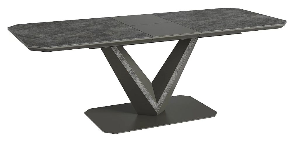Product photograph of Lorane Grey Ceramic 6 Seater Butterfly Extending Dining Table from Choice Furniture Superstore.