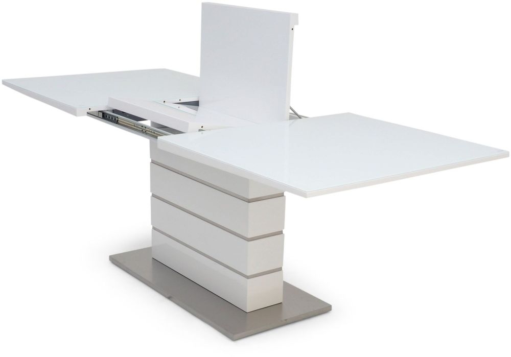 Product photograph of Garvin High Gloss Butterfly Extending Dining Table from Choice Furniture Superstore.