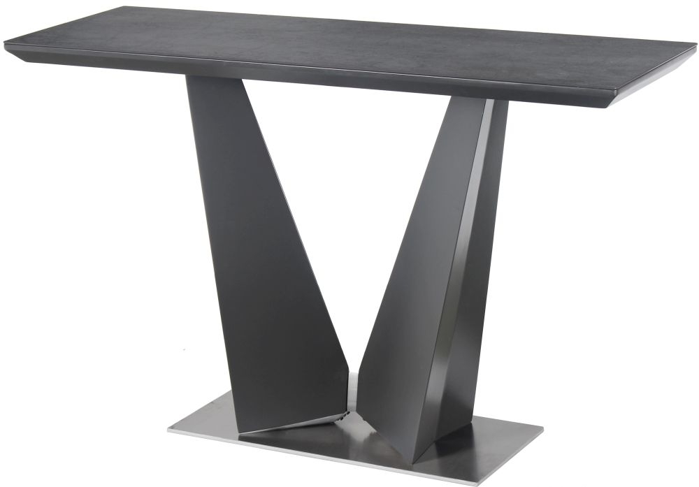 Product photograph of Joyce Grey Ceramic Console Table from Choice Furniture Superstore.