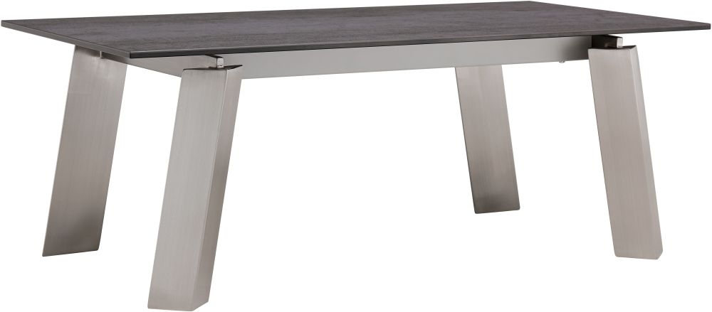 Product photograph of Dennis Grey Ceramic And Chrome Coffee Table from Choice Furniture Superstore.