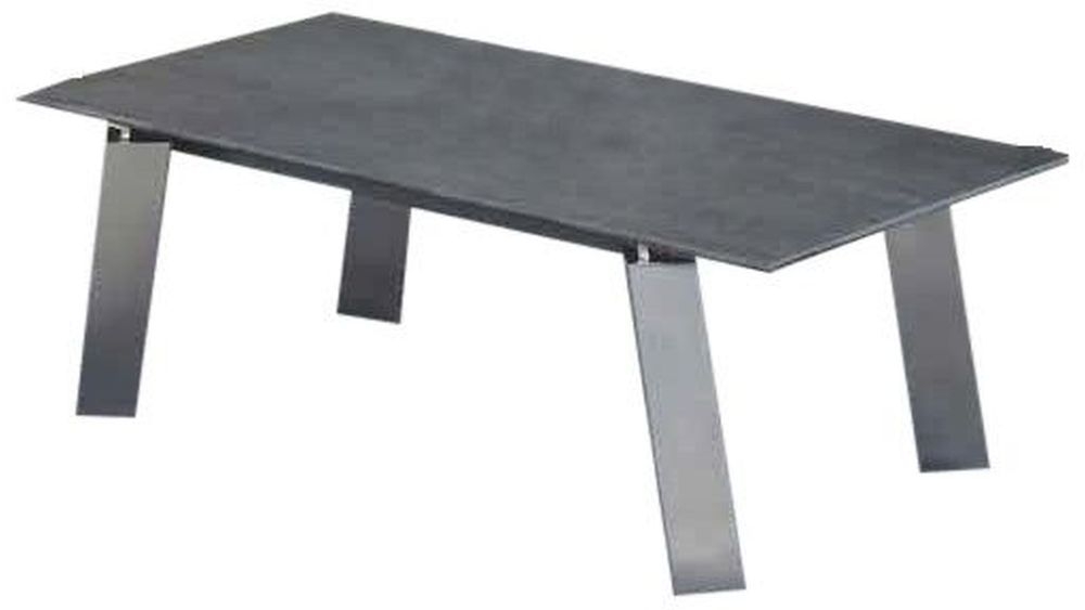 Product photograph of Dennis Grey Ceramic And Chrome Coffee Table from Choice Furniture Superstore.