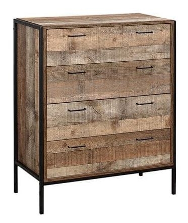 Product photograph of Urban Rustic 4 Drawer Chest from Choice Furniture Superstore.