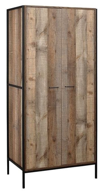 Product photograph of Urban Rustic 2 Door Wardrobe from Choice Furniture Superstore.