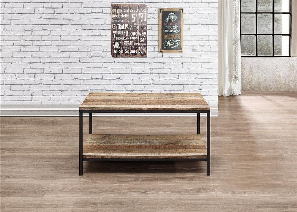 Product photograph of Birlea Urban Rustic Coffee Table With Metal Frame from Choice Furniture Superstore.