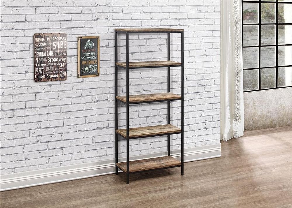 Product photograph of Birlea Urban Rustic Tall Bookcase With Metal Frame from Choice Furniture Superstore.