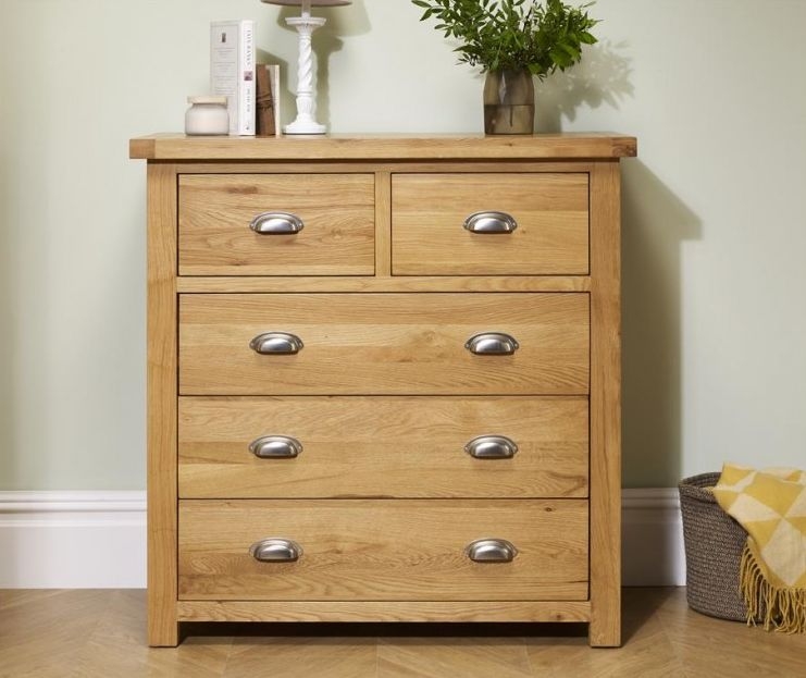 Product photograph of Birlea Woburn Oak 3 2 Drawer Chest from Choice Furniture Superstore.