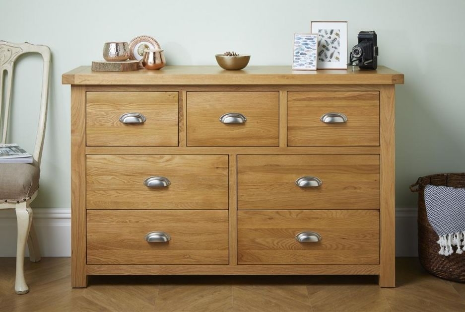 Product photograph of Woburn Rustic Oak 4 3 Drawer Chest from Choice Furniture Superstore.