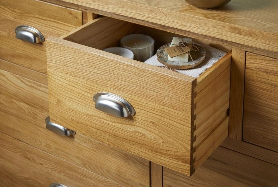 Product photograph of Woburn Rustic Oak 4 3 Drawer Chest from Choice Furniture Superstore.