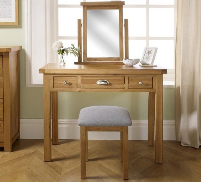 Product photograph of Birlea Woburn Oak Dressing Table from Choice Furniture Superstore.