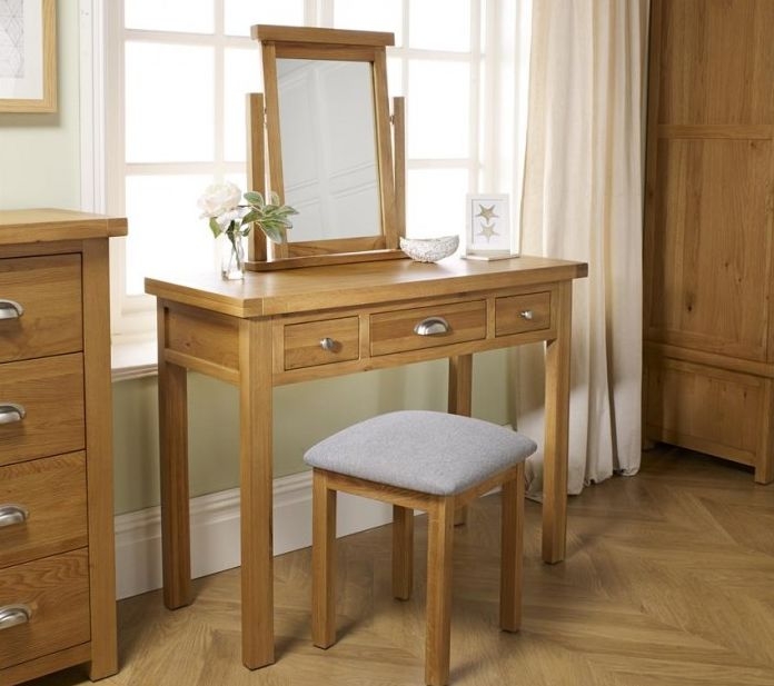 Product photograph of Birlea Woburn Oak Dressing Table from Choice Furniture Superstore.