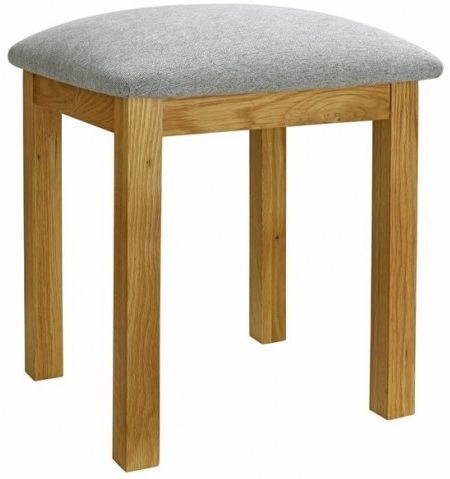 Product photograph of Woburn Oak Dressing Stool from Choice Furniture Superstore.